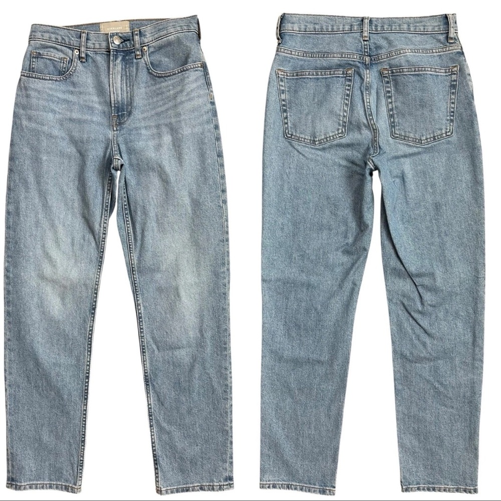 Everlane Light Wash Zipper Fly High Rise Straight Leg “The Cheeky Jean” 26 Reg